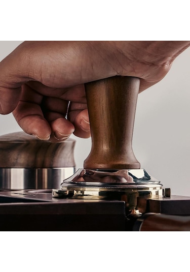 Homyl Espresso Makinesi Için Tamper Mutfak Bar Kafe Kahve Kahverengi