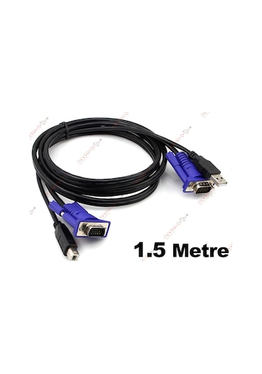 Usb Kvm Vga Kablosu Switch Bağlanti E/E - 1.5M