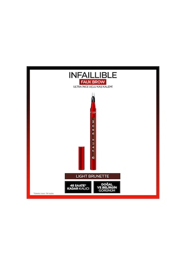 L'Oréal Paris Infaillible Faux Brow Ultra İnce Uçlu Kaş Kalemi Light Brunette