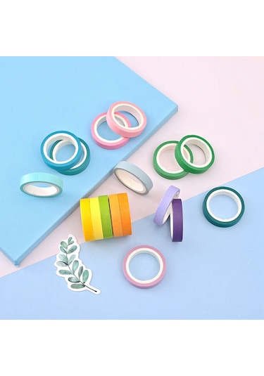 Vkemall 40 Renkli Dayanıklı Ofis Bantları - Kolay Kullanım, Uzun Ömürlü