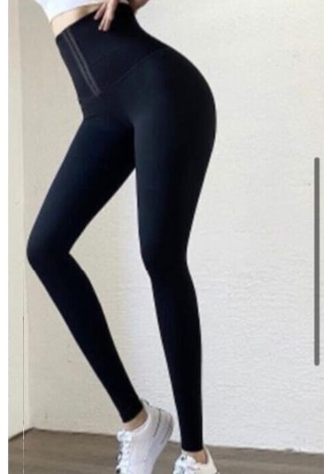 Kadın Yüksek Bel Toparlayıcı Sıkılaştırıcı Ağraflı Korse Tayt 3 Kademeli Korse Tayt SiYAH