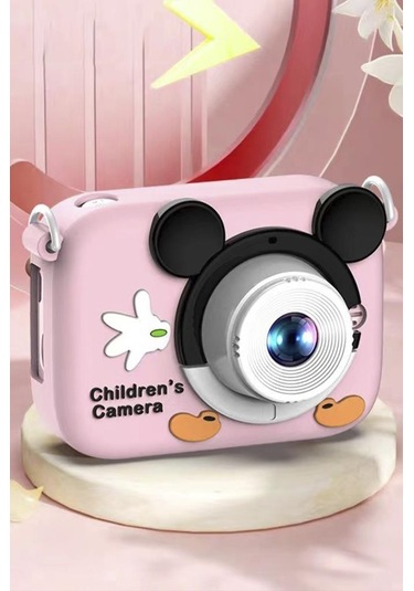 Torima Cmr-16 Pembe Mini 1080p Hd Çocuk Kamera Dijital Fotoğraf Makinesi 2.0 Inç Ekran 5 Adet Oyun