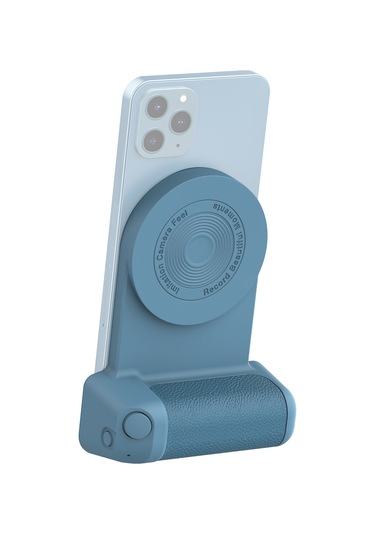 Maiyame Mavi Bluetooth Telefon Tutucu, 10w Kablosuz Şarj, Dikişli Tutuş, Dahili 200mah Pil, Yükseltilmiş Versiyon Mavi