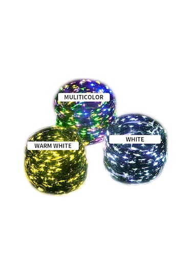 Jms Kongdii Çok Renkli 10m / 50m / 200m Led Yeşil Tel Işıklar Uzaktan Kumandalı 50m 500led Çok Renkli