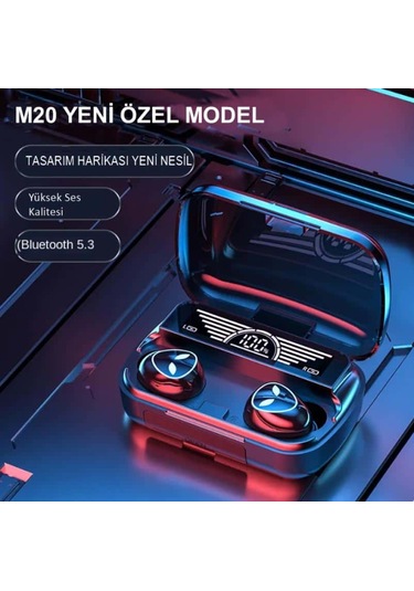 Bukrem Store BUK-M20 Bluetooth 5.3 Kablosuz Kulak İçi Kulaklık
