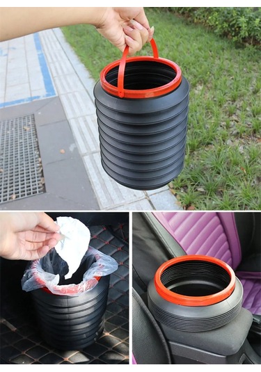 Çok Amaçlı Katlanabilir Araç İçi Kova