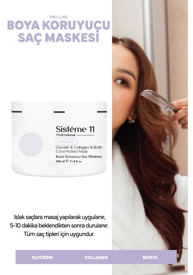 Sisteme 11 Boya Koruyucu Saç Maskesi 350 Ml