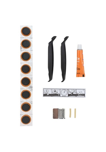 Xindoker Bisiklet Lastik Tamir Seti - Plastik Çekiçler, File, Yapıştırıcı Ve 8 Adet Tamir Filmi İle Plastik Kutuda Çok Renkli