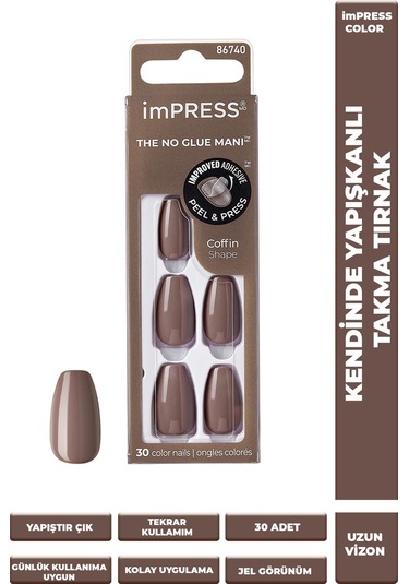 İmpress Color Kendinden Yapışkanlı Takma Tırnak Uzun Vizon
