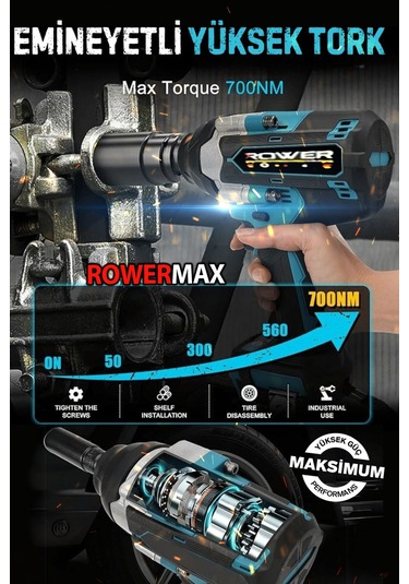 Rowermax 99880VFX 8000Mah Somun Sökme Makinesi