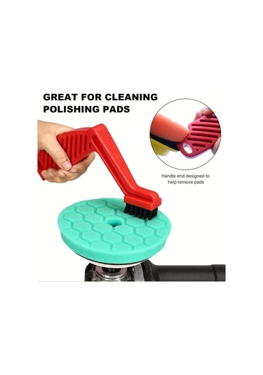 Fochsia 2pcs Cila Pedi Temizleme Aracı Parlatma Süngeri Zımpara Disk Fırçası Araç Mum Leke Fırçası