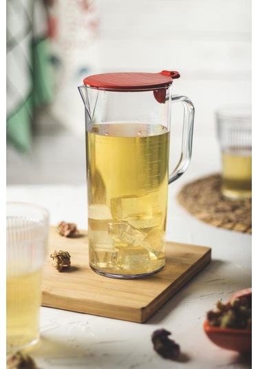 Akrilik Ölçekli 1 Lt Sürahi & Ölçü Kabı Buzdolabı Kapak Rafına Sığar