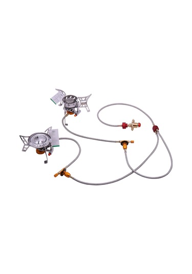 Teltree Kamp Stoku Ve Gaz Çifti Bağlantı Hortumu, Dışarıda Pişirme İçin Güvenli Ve Esnek, Çelik Dokuma, 1-2 Adet Seçeneği Gümüş