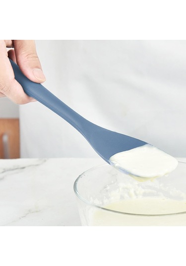 Silikon Spatula Kaşık Seti, Isıya Dayanıklı Kauçuk Kaşık, Ahşap
