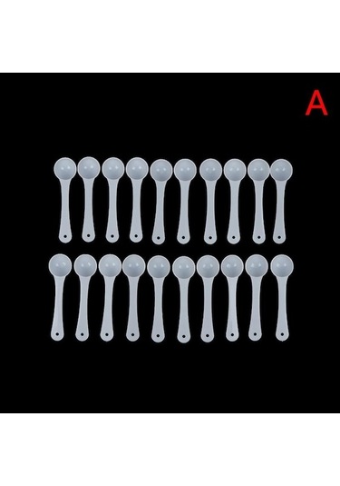 20 Adet 1g Plastik 1 Gram Kaşık/kaşık Gıda/süt/ilaç Ölçüm Kaşıkları A Diğer