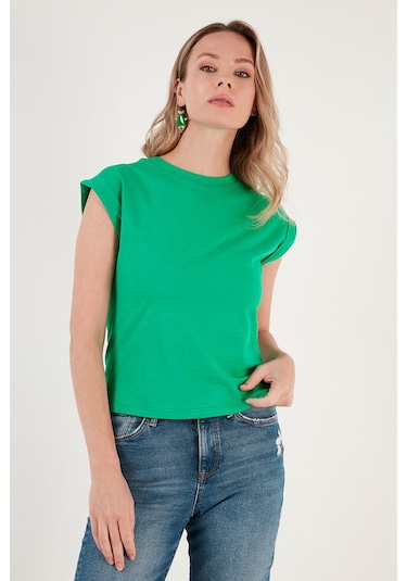 Lela Bisiklet Yaka % 100 Pamuk Basic Bayan T Shirt 5864121 Benetton