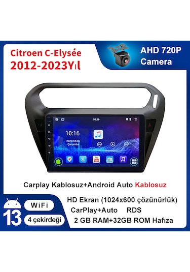 Peugeot 301 2012-2023yıl Android 2gb Ram 32gb Rom Multimedya