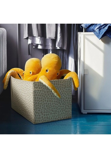 Kaliteli Çok Amaçlı Düzenleme Kutusu 55x33x33 Cm İkea Saklama Kutusu Polyester Bej Düzenleyici Bej