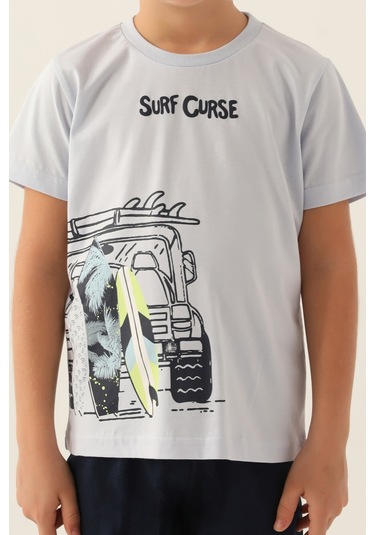 Rolypoly Surf Beyaz Erkek Çocuk Bermuda Takım 5274-42997 Beyaz