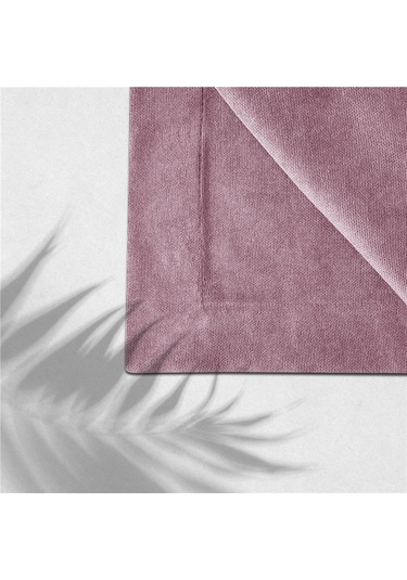 Kadife Dokulu Masa Örtüsü Pembe