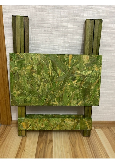 APAK AHŞAP osb yüzeyli katlanır masa doğa yeşili 60cm 50 cm Yeşil
