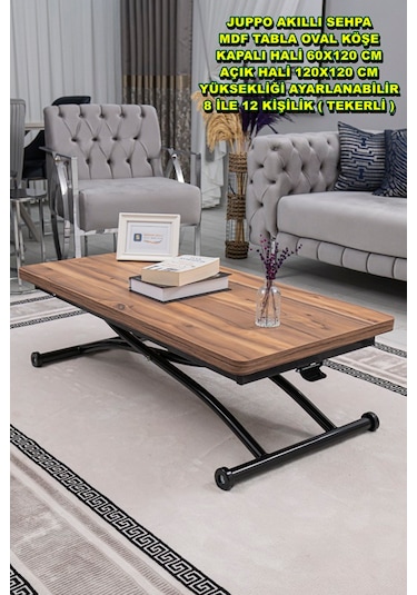 Juppo Üst Tabla Mdf Urartu Oval Köşe Alt Siyah Dışa Kıvrım