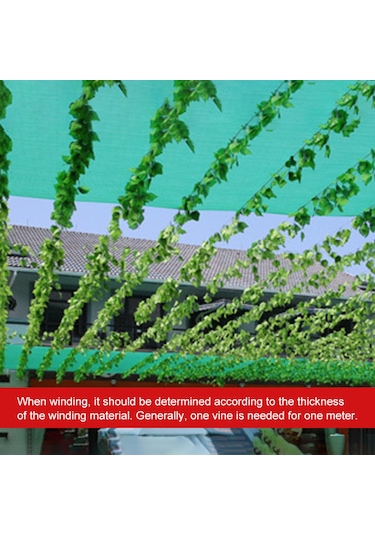 Wezone Yapay Sarmaşık Yaprakları - 5'li Set Dekoratif Plastik Duvar Asma Bitkisi 90cm