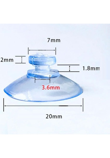 10 Adet Vakum Güçlü Vantuz Kaymaz Suckers Pedleri Cam Masa Enayi Pedleri 20mm Şeffaf