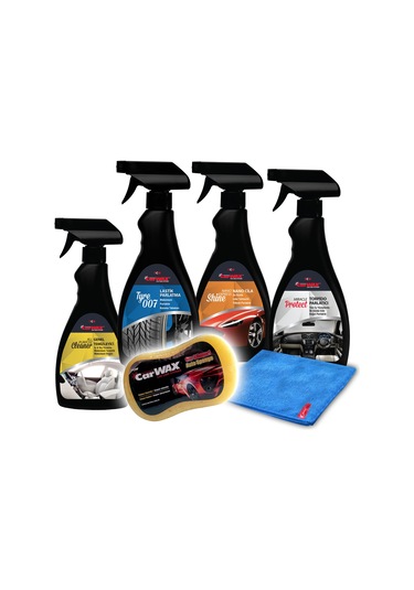 Carwax 4'lü Set (Lastik - Detaylı - Islak Cila - Torpido)