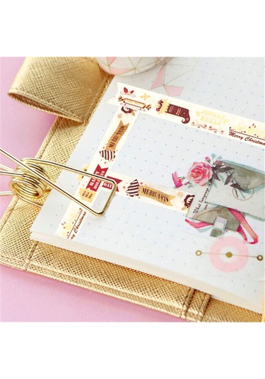 12 Rulo Noel Washi Bant Seti, Altın Maskeleme Bandı, İnce Dekoratif Renkli Bantlar, Noel Tasarımları, El Sanatları Bantları 1,5 Cm X 5 M 12