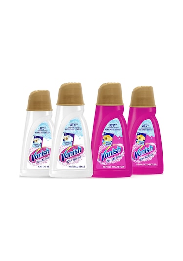 Vanish Sıvı Leke Çıkarıcı Renkliler İçin 2 X1000 Ml+beyazlar İçin 2 X 1000 Ml