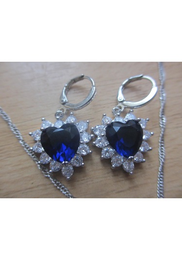 Swarovski Taşlı Takı Seti,Gümüş, Yeni Yıl Sevgililer Günü Gümüş