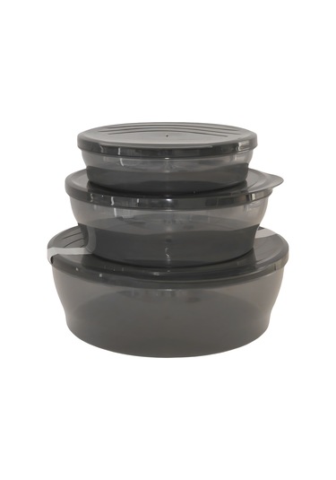 Tuffex TP730 Polo Yuvarlak Small Saklama Kabı 3'lü Antrasit