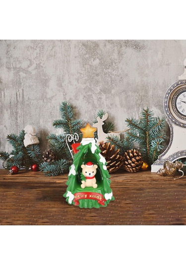 Suntek Işıklı Yılbaşı Süsü Masaüstü Heykeli Oturma Ayı