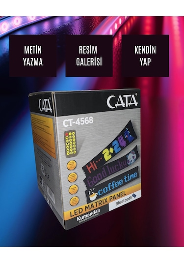 Cata Ct-4568 Led Matrix Panel Kumandalı - Bluetooth
