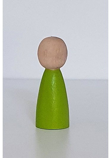Waldorf Montessori Peg Bebek Mini İnsancık Boyalı 5'li Set Doğ...