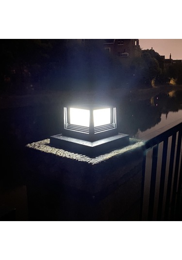 Reedark Solar Enerjiyle Çift Renkli Aydınlatma, 6-12 Saat Süreli Isılamalı Dış Mekan Bahçe Çit Lambası Beyaz