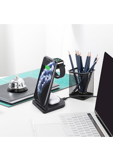 Ally 15 W 3 In 1 Wireless Kablosuz Şarj Standı