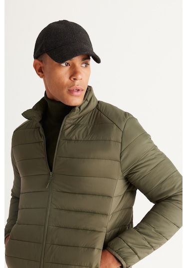 Ac&Co / Altınyıldız Classics Standart Fit Normal Kesim Dik Yaka Erkek Mont Haki