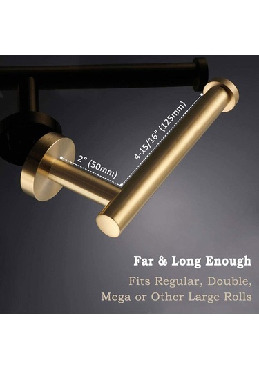 Lemestar Altın Paslanmaz Çelik Duvar Kurulu Banyo Servis Seti - Havlu Asma, Paspas Tutucu Ve Halka Diğer