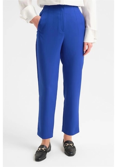 Armine Yüksek Bel Havuç Pantolon Ort2518 Saks Mavi