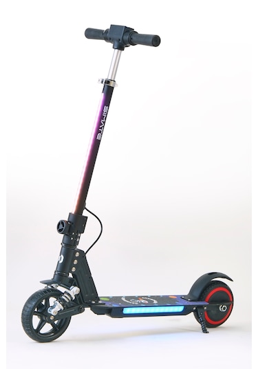Elektrikli Çocuk Scooter 130w 3 Kademe Hız Ayarlanabilir Gidon Uzun Menzil Koruma Seti Hediye Siyah