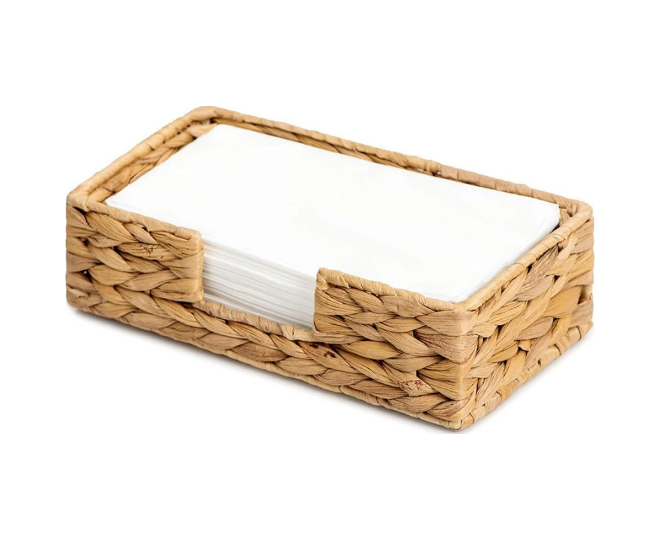 Skycity Doğal Sümbül Yapımı Çöp Sepeti - 24x13x7 Cm Mutfak/banyo Bezi & Küçük Eşya Depolama Sepeti