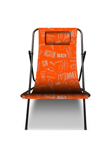 Voit Kamp Ve Plaj Sandalyesi Katlanabilir Taşınabilir Turuncu