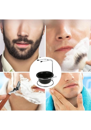 Suntek Tıraş Kasesi Paslanmaz Çelik Pürüzsüz Sabunu Siyah