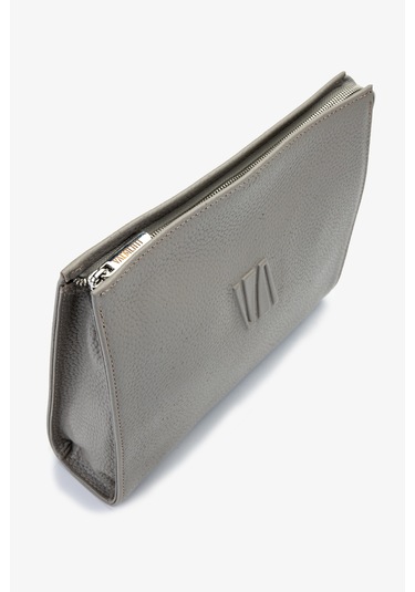 Valmenti Unisex Hakiki Deri Gri El Çantası 1012 2012 Canta Y25 Grı Fltr Gri