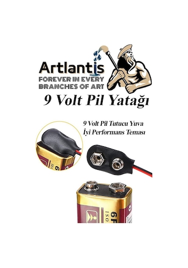 9 Volt Pil Yatağı 5 Adet 9v Pil Yuvası İkili 9v Pil Başlığı Pil Tutucu Okul Hobi Elektrik Deney