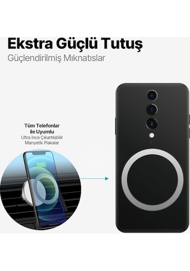 Easydrive Pro M Magsafe Uyumlu Araç İçi Telefon Tutucu Siyah
