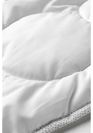 Lenast Bebek Yorganı Beyaz-gri Meridyendukkan 110x125 Cm Pamuk/liyosel