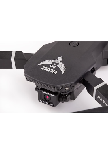 İlk Dronum Katlanır Çift Kameralı Tek Tuşla Iniş Kalkış Başlangıç Drone Model (3 Bataryalı, Siyah)